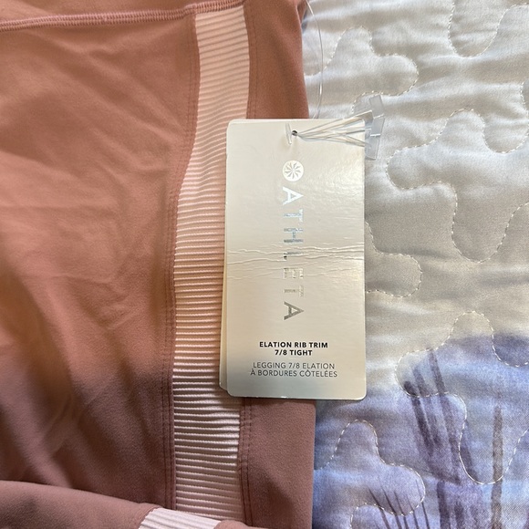 NWT! Athleta Elation Rib Trim 7/8 tight. Plus size 2x (20/22). Palermo pink - Picture 8 of 14